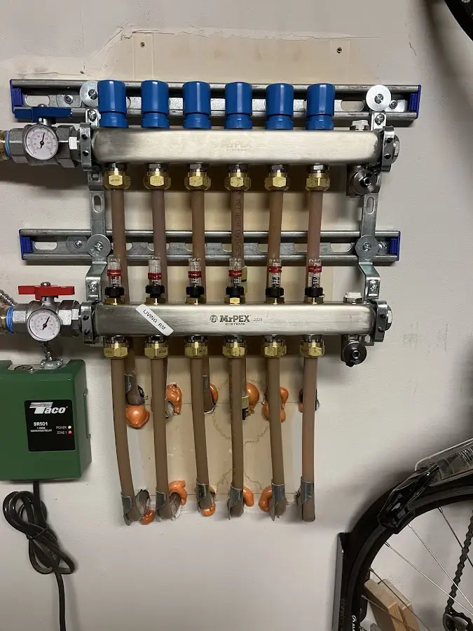 Plumber performing Gas Leak Detection at a residential property in Laurel